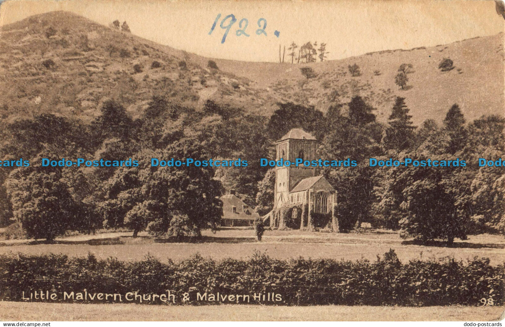 R040840 Little Malvern Church and Malvern Hills. Tilley