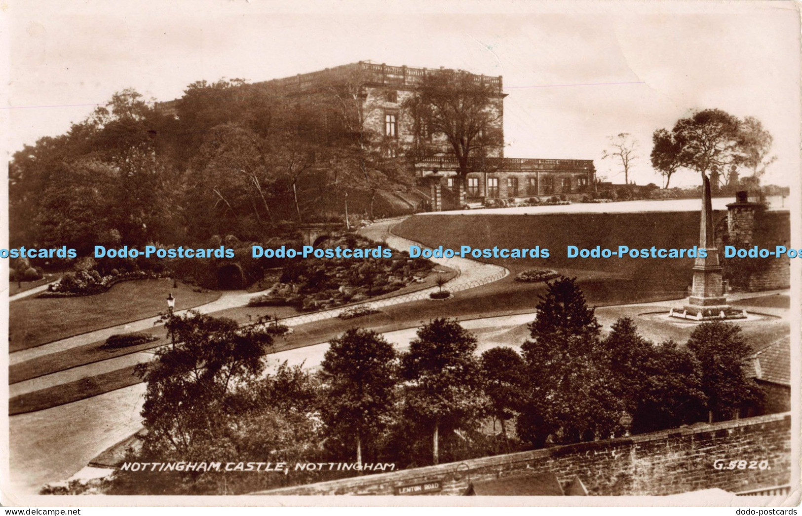 R043373 Nottingham Castle Nottingham Valentine No G5820 RP 1949