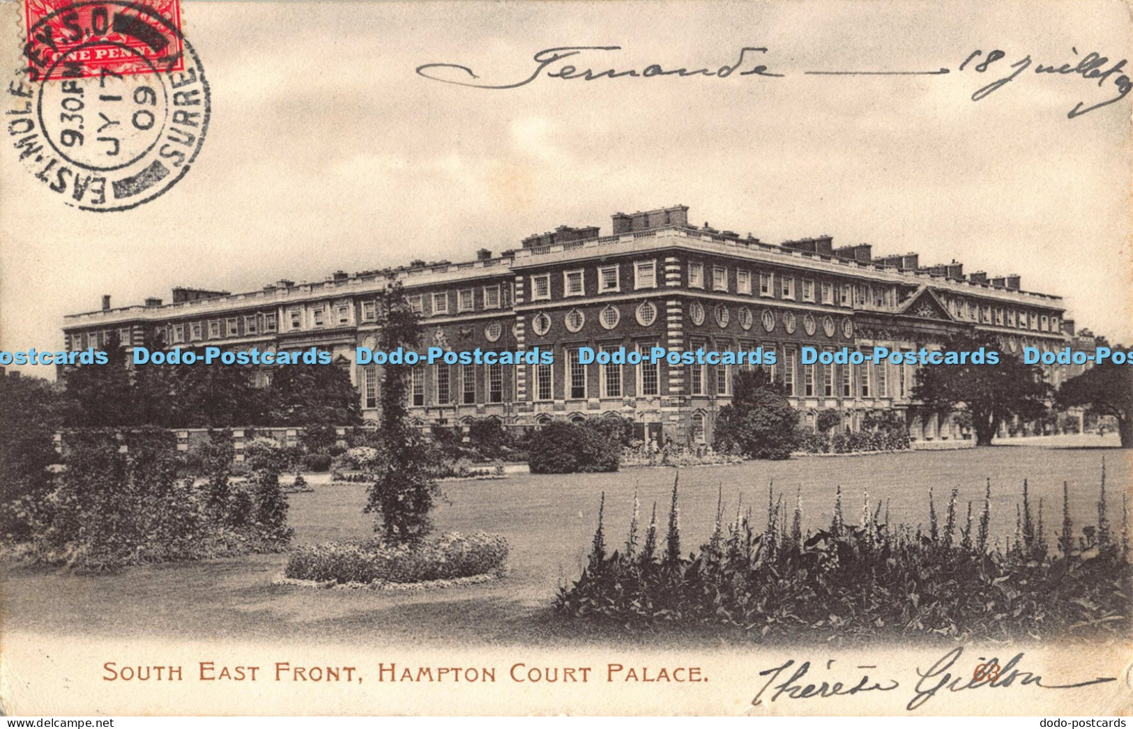 R043461 South East Front Hampton Court Palace Morland 1909