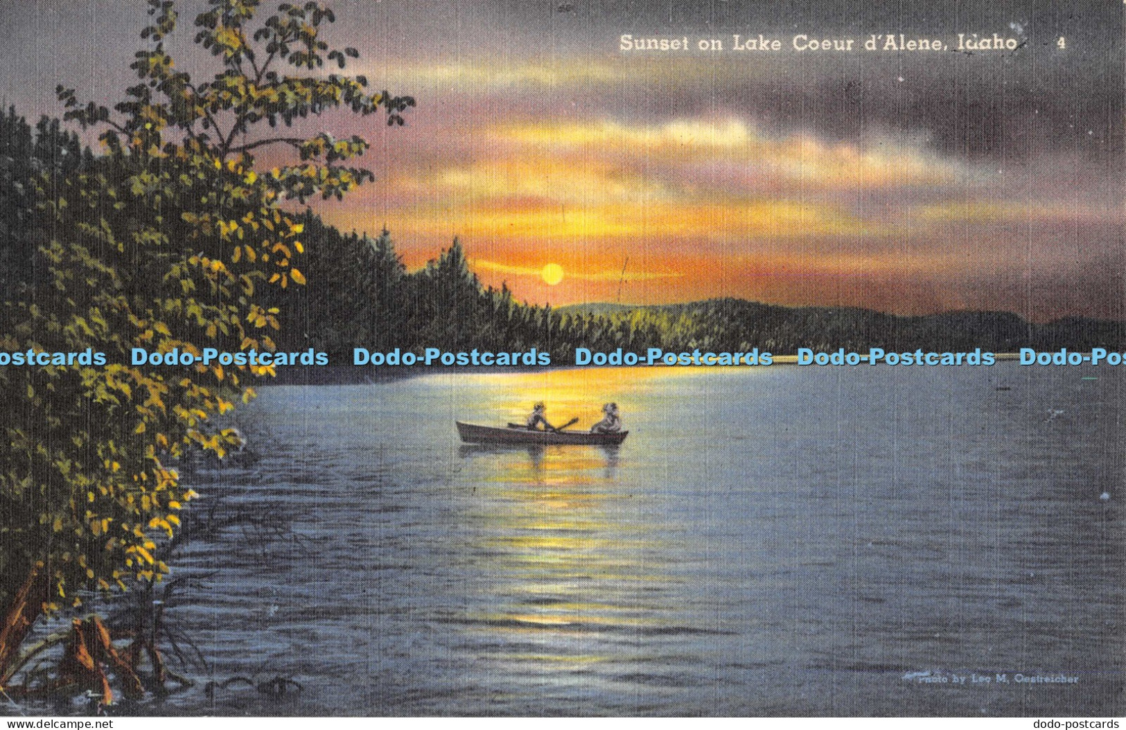 R044392 Sunset on Lake Coeur d Alene Idaho Tichnor