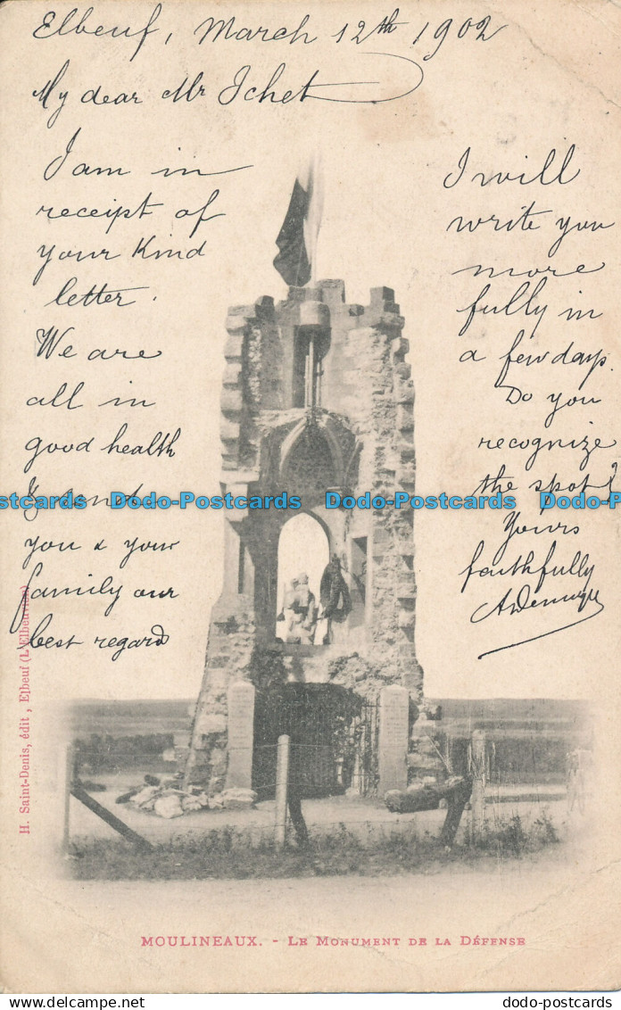 R045580 Moulineaux. Le Monument de la Defense. H. Saint Denis. 1902