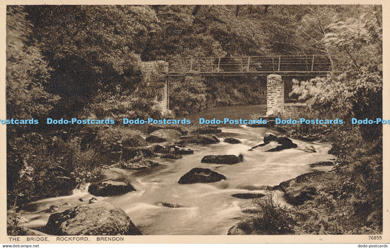 R049317 The Bridge Rockford Brendon Photochrom No 76855