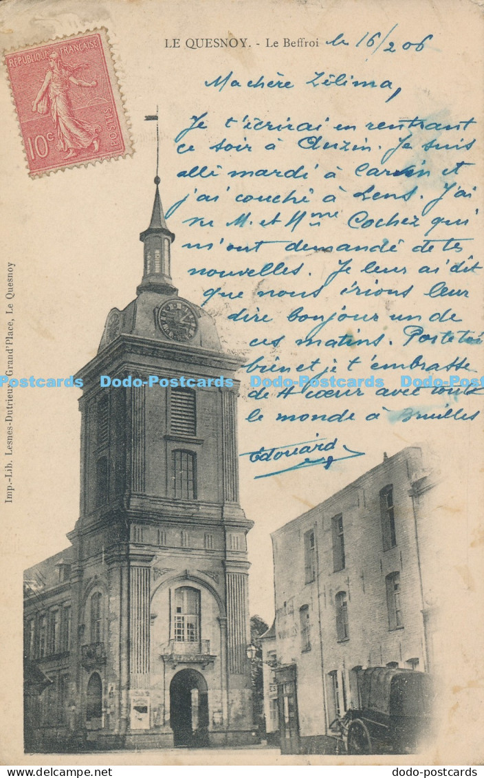 R049542 Quesnoy Le Beffroi 1906