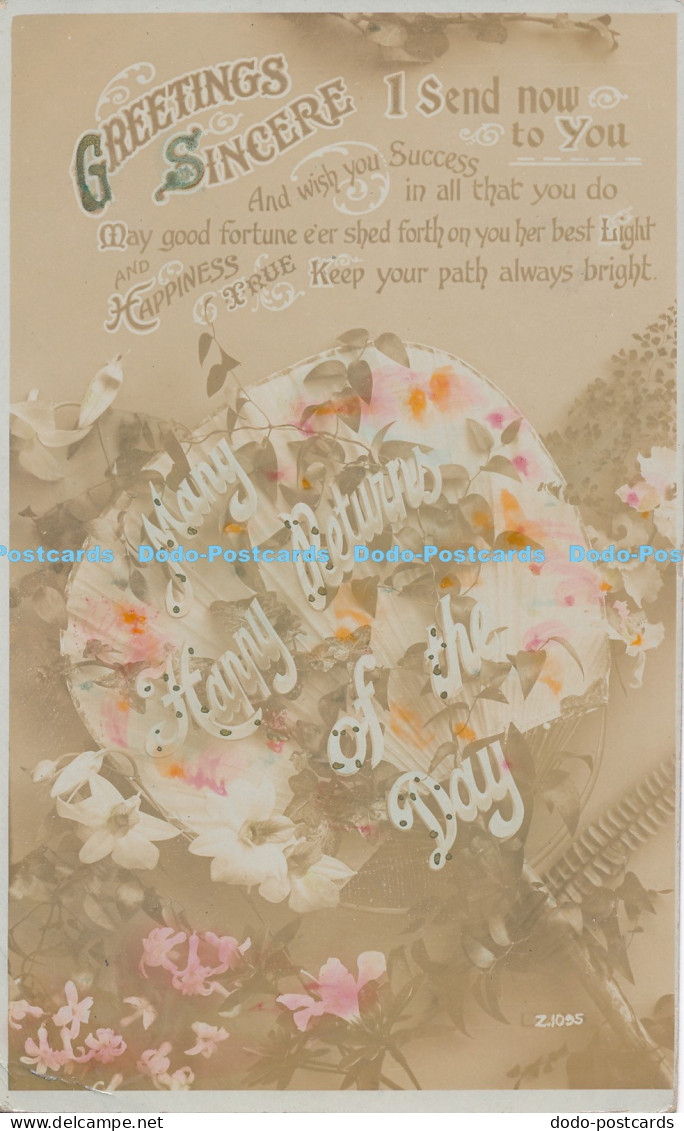 R050342 Greetings Sincere 1 Send Now to You Taylor 1907
