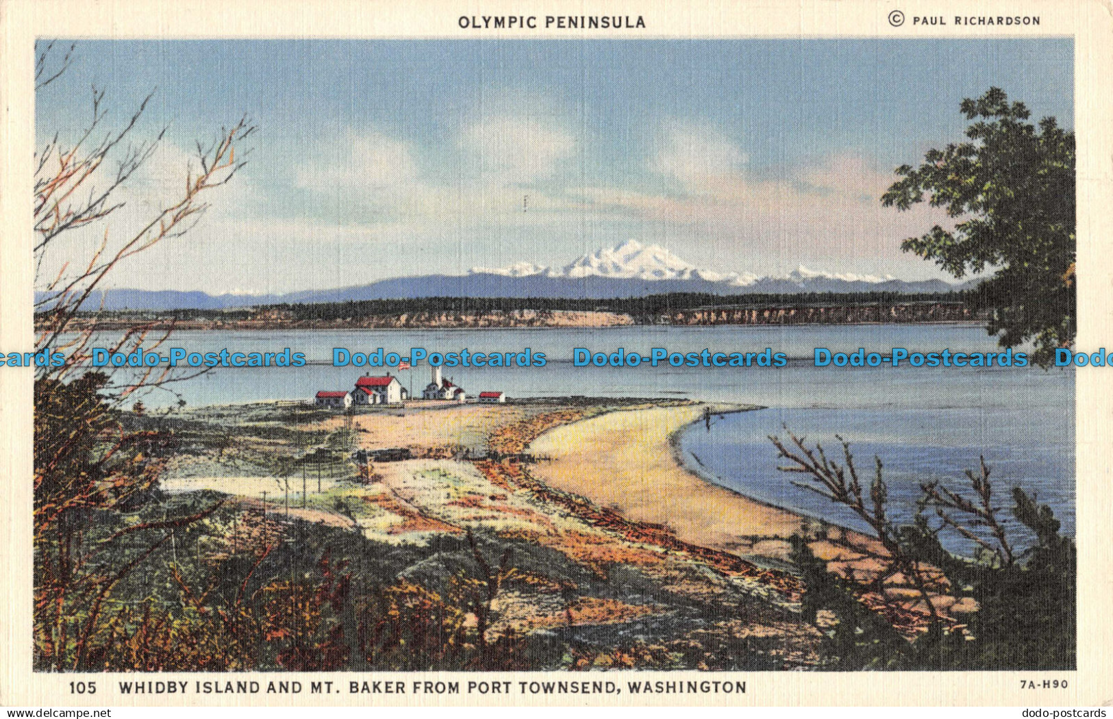 R054082 Whidby Island and Mt. Baker from Port Townsend. Washington. Paul Richard