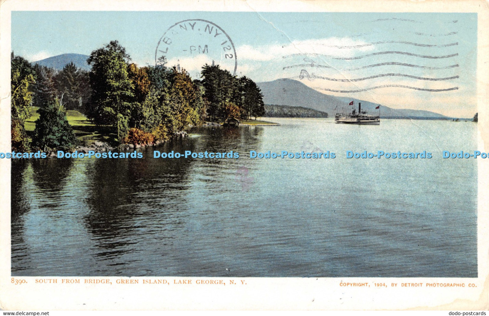 R054091 South from Bridge Green Island Lake George N Y 1988