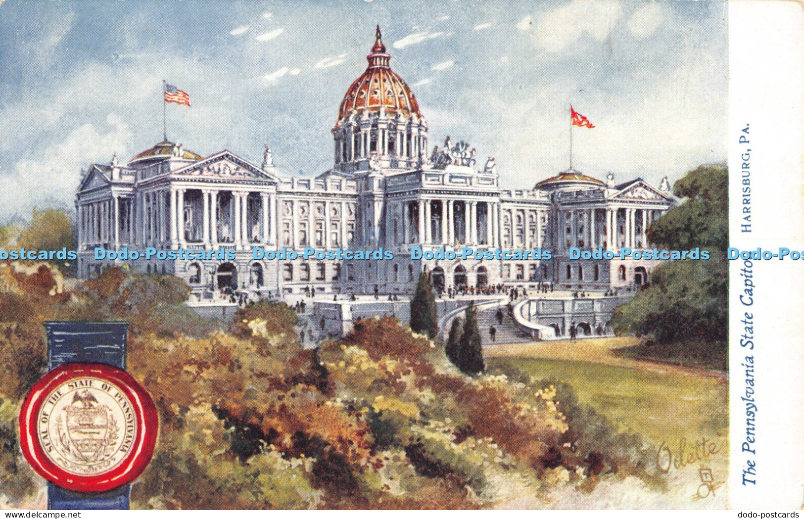 R054414 The Pennsylvania State Capitol Harrisburg Pa Tuck Oilette