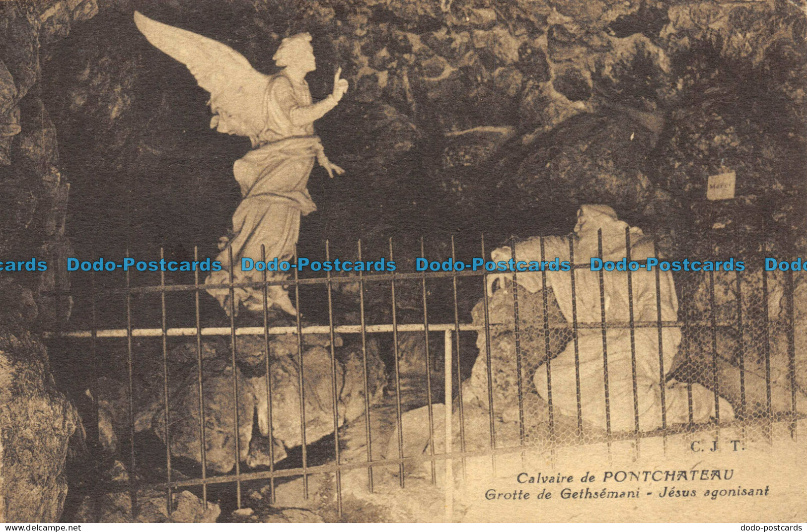 R084678 Calvaire de Pontchateau. Grotte de Gethsemani. Jesus Agonisant