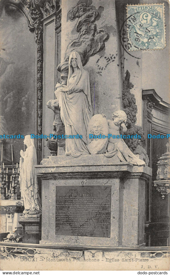 R085493 Douai. Monument Pollinchone. Eglise Saint Pierre. 1906