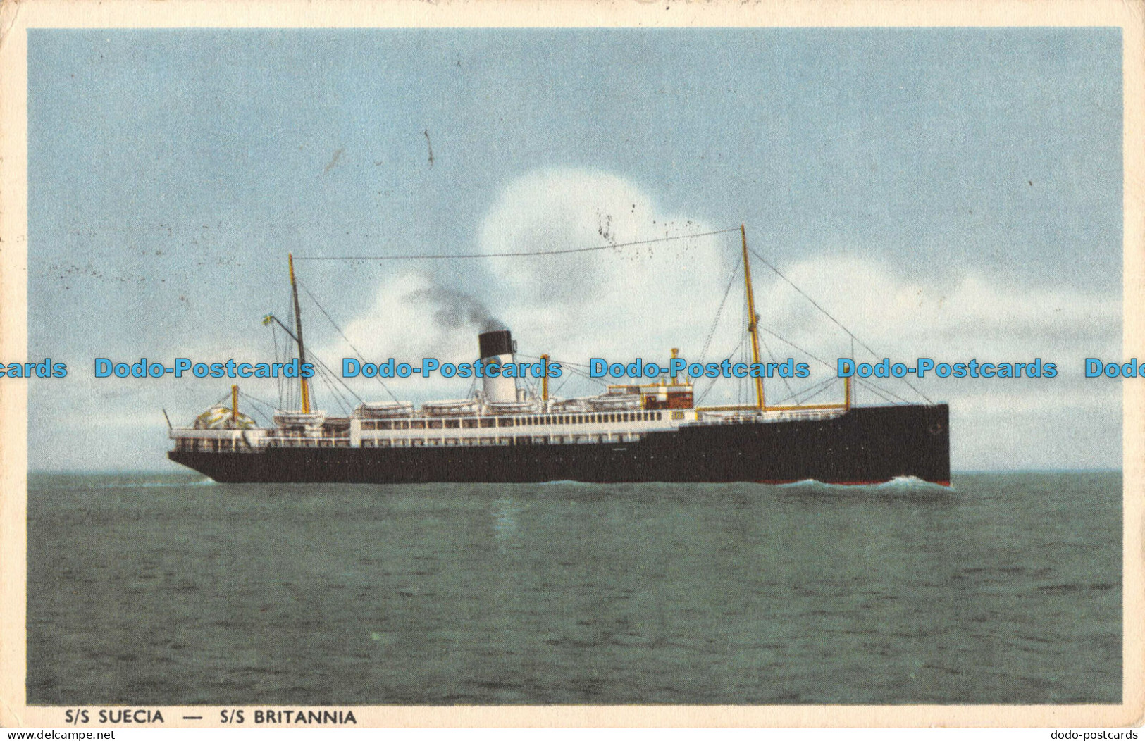 R087337 S. S. Suecia. S. S. Britannia. Swedish Lloyd. 1955