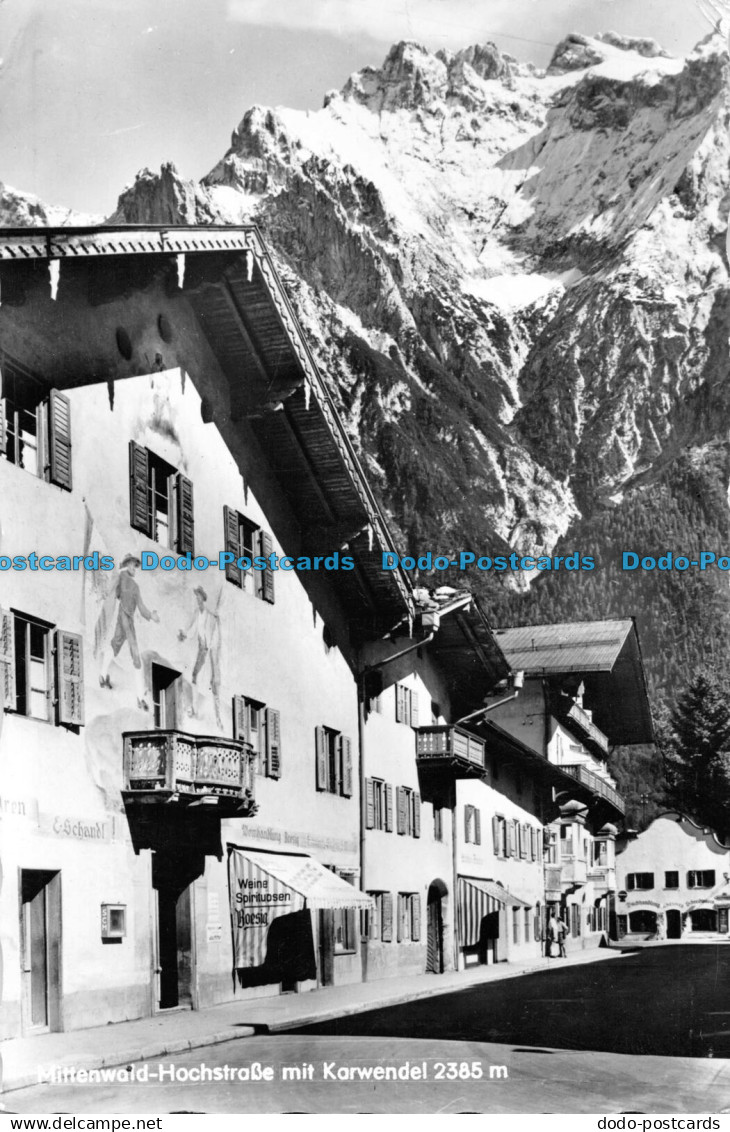 R090203 Mittenwald Hochstrase mit Karwendel Friedl Pehl Mittenwald