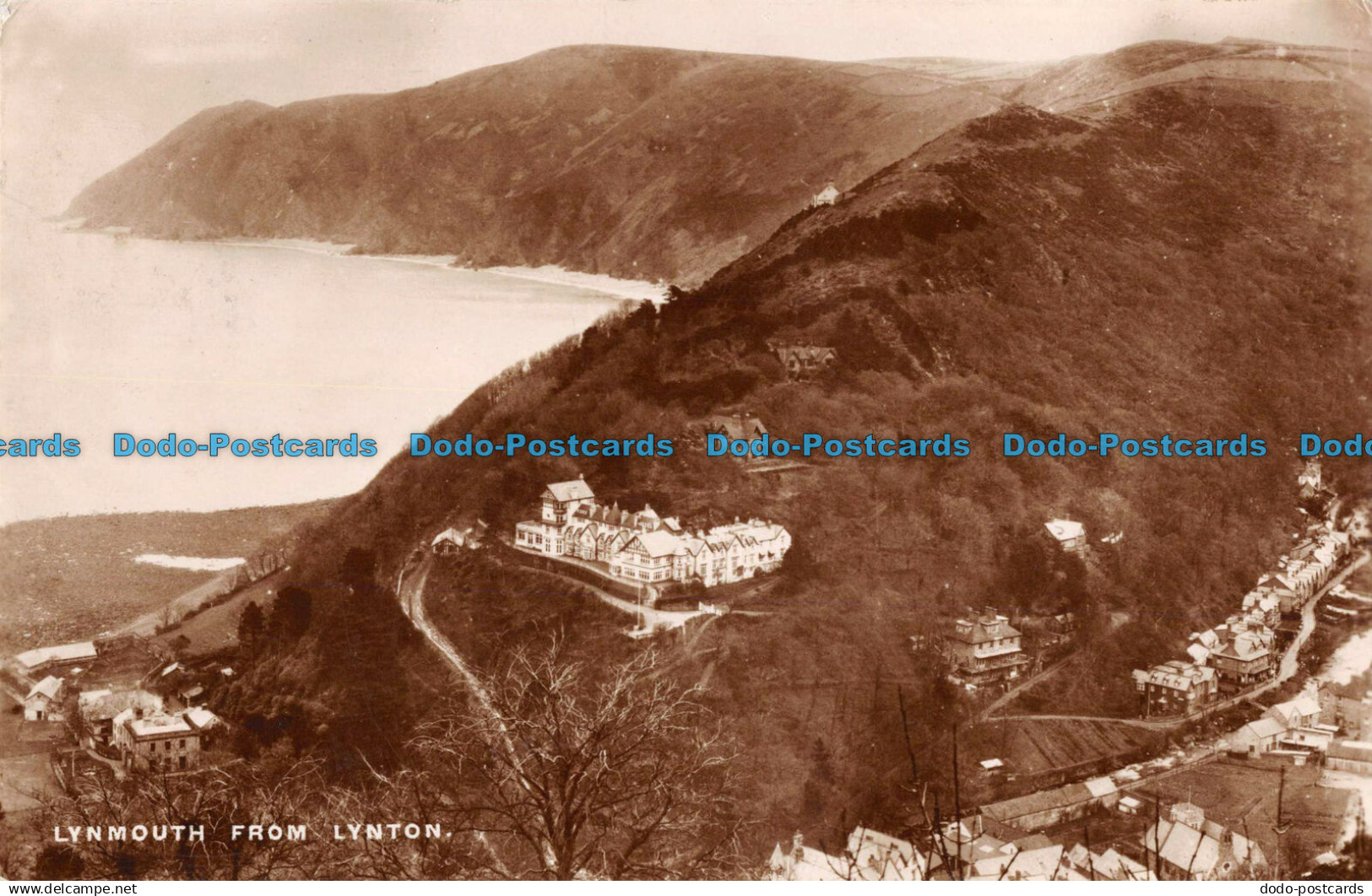 R090684 Lynmouth from Lynton. Tuck. RP. 1926