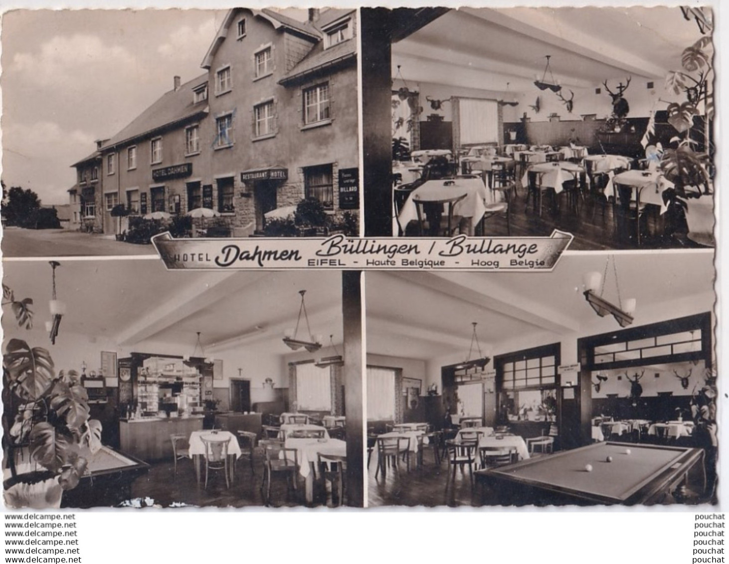 R12- BULLINGEN - HOTEL DAHMEN -  BILLARD    - ( 2 SCANS )