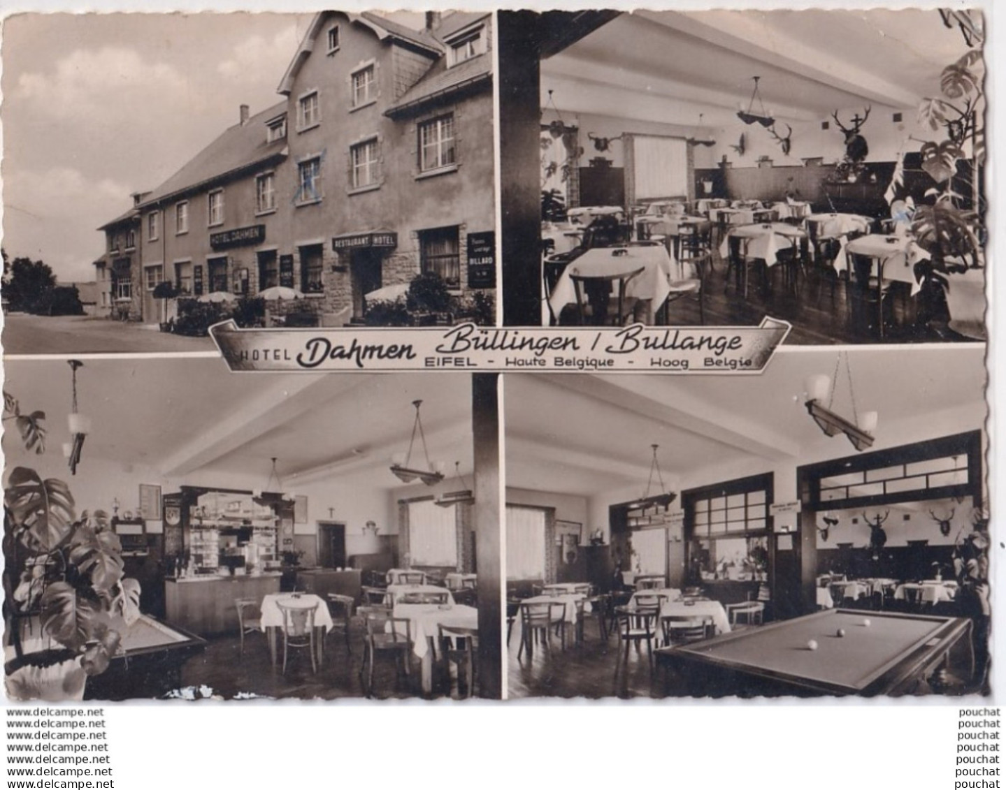 R12- BULLINGEN - HOTEL DAHMEN -  BILLARD    - ( 2 SCANS )