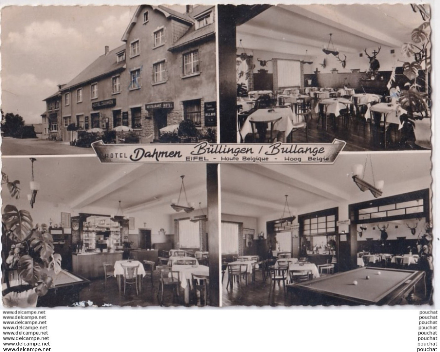 R12- BULLINGEN - HOTEL DAHMEN -  BILLARD    - ( 2 SCANS )
