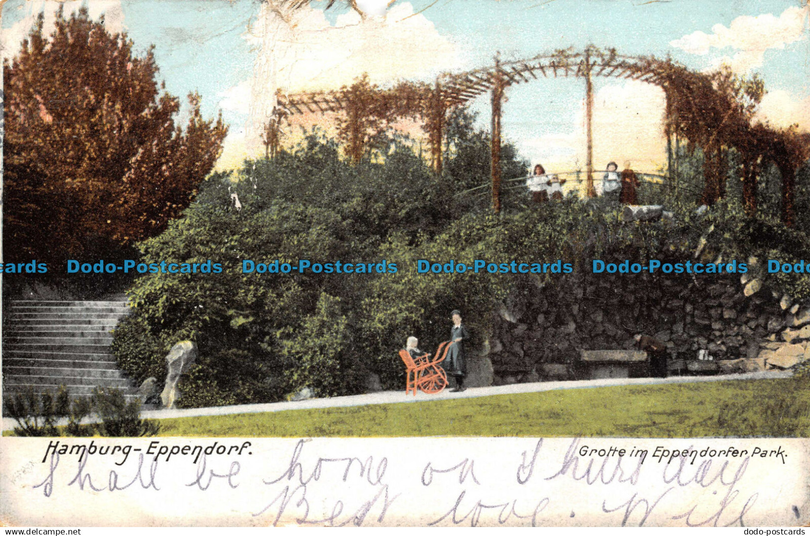 R120285 Hamburg Eppendorf. Grotte im Eppendorfer Park. 1905