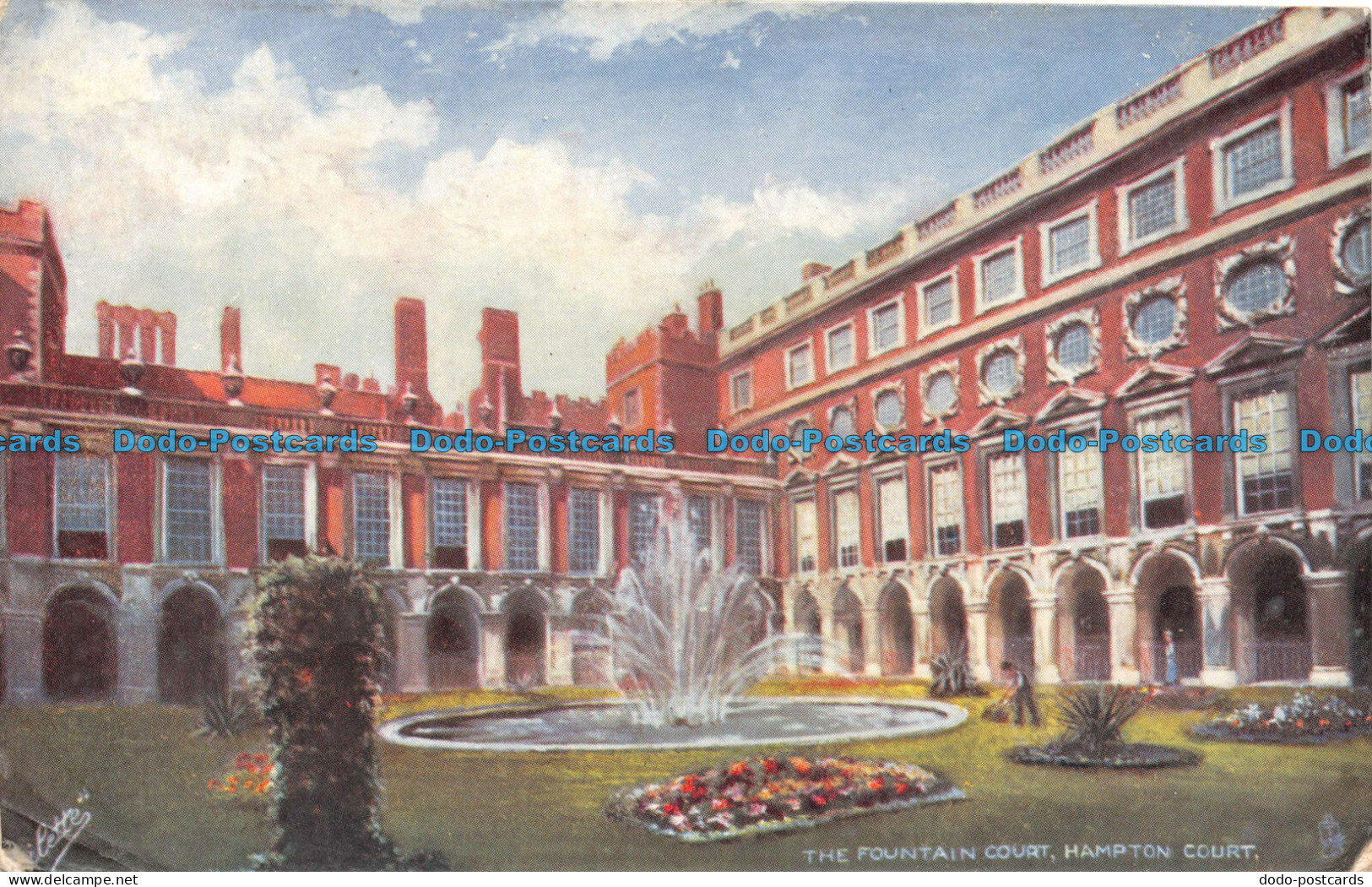 R132612 The Fountain Court. Hampton Court. Tuck. Oilette. 1908