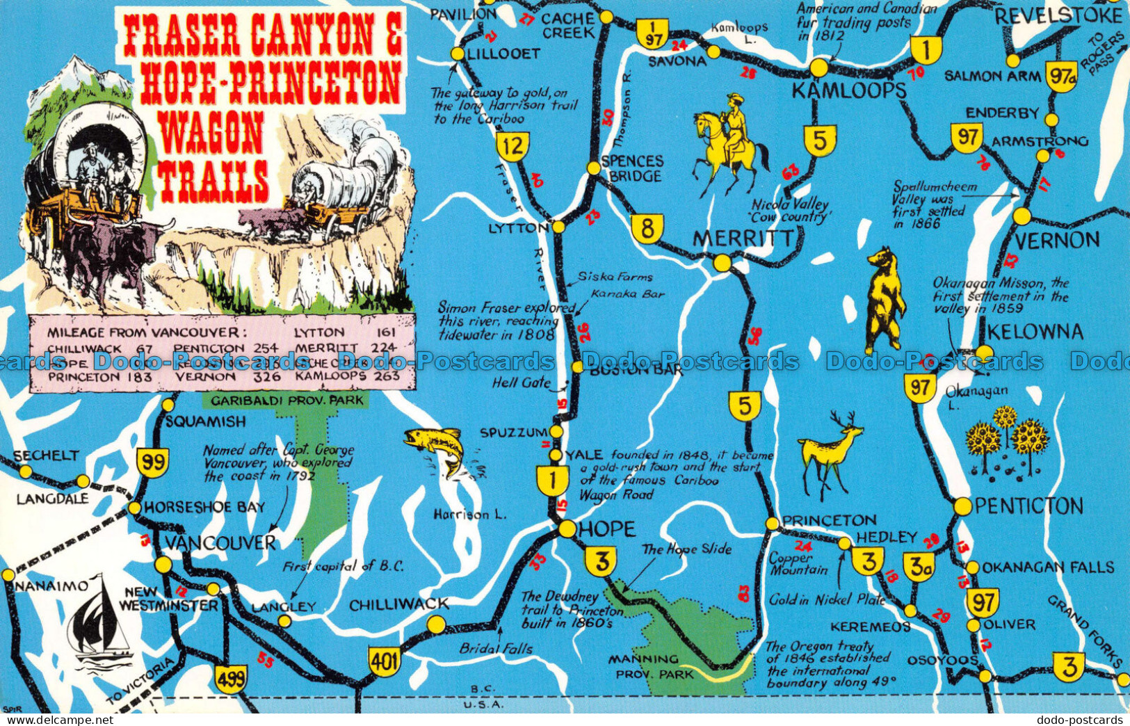 R136032 Fraser Canyon and Hope Princeton Wagon Trails. Southern Interior. Lakesi