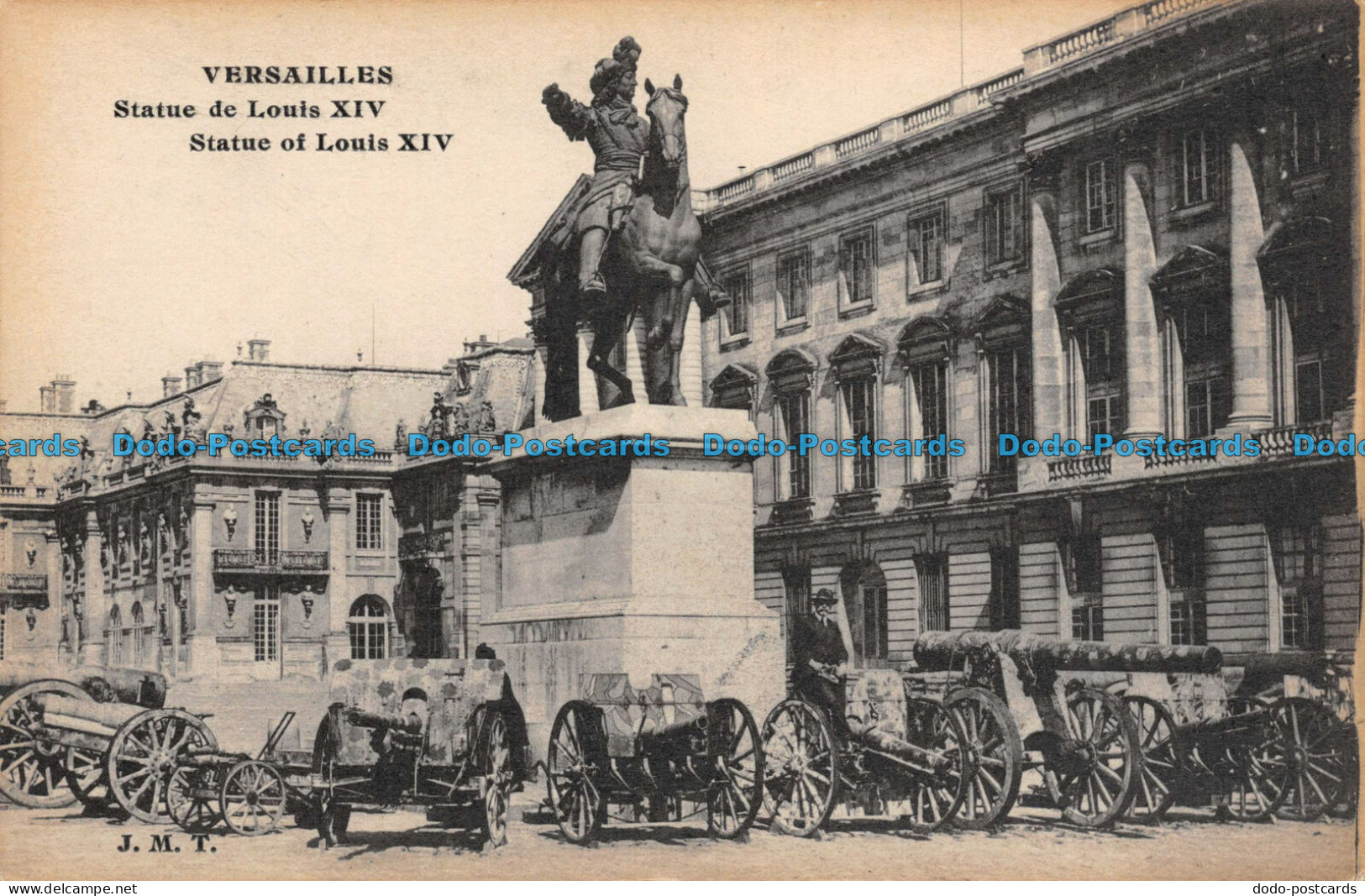 R138828 Versailles. Statue de Louis XVI. Statue of Louis XVI. J. M. T