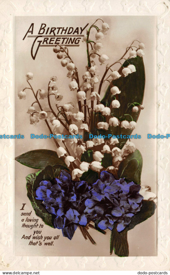 R140954 A Birthday Greeting. I send a loving thought to you