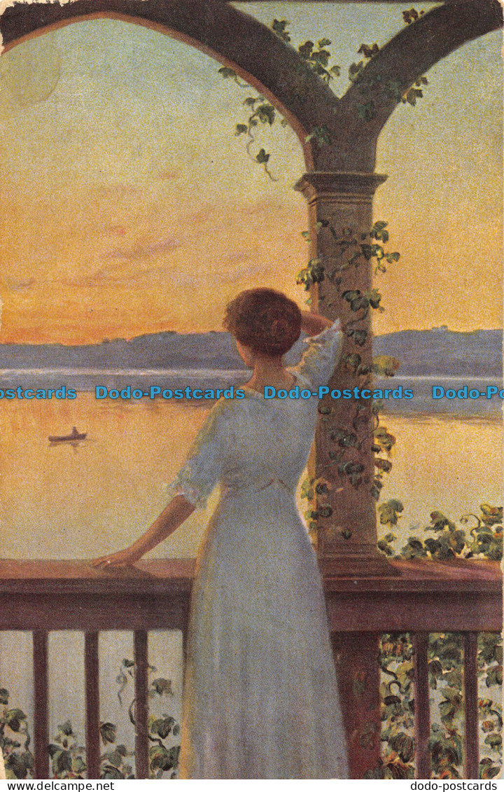 R144545 N. Holtmark. Paa Terrassen. Stenders. 1915