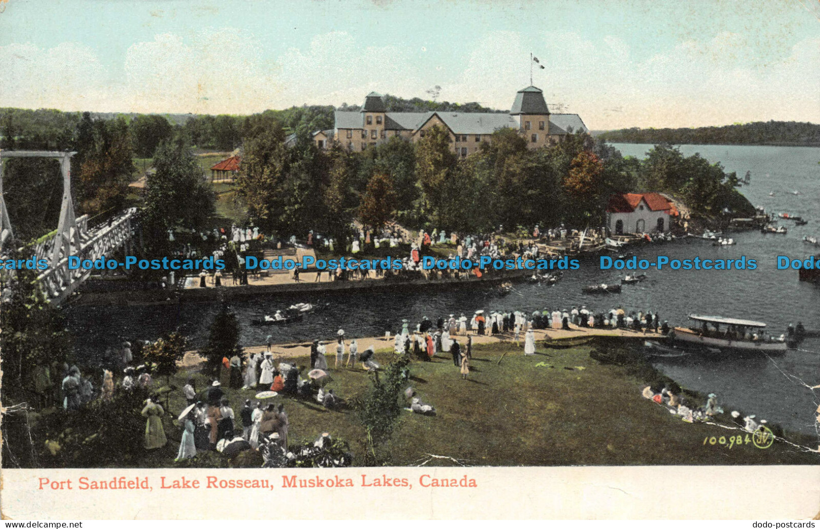 R150779 Port Sandfield Lake Rosseau. Muskoka Lakes. Canada. Valentine. 1911