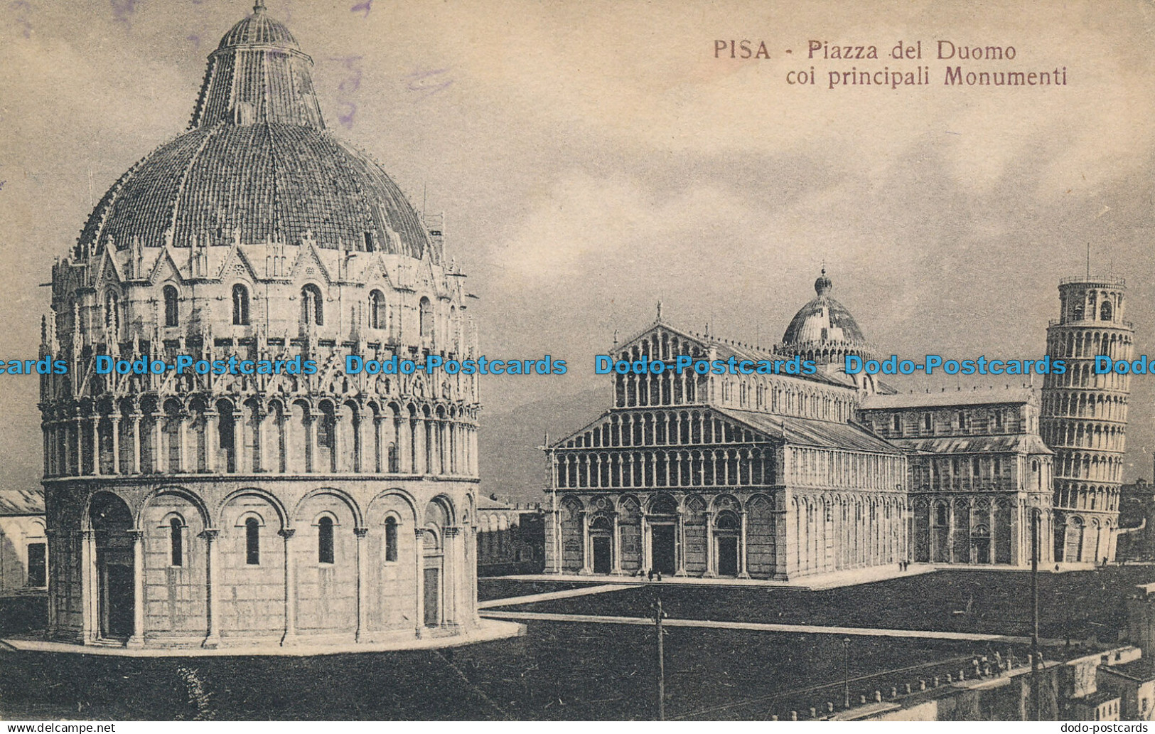 R160117 Pisa. Piazza del Duomo coi Principali Monumenti. Vallerini