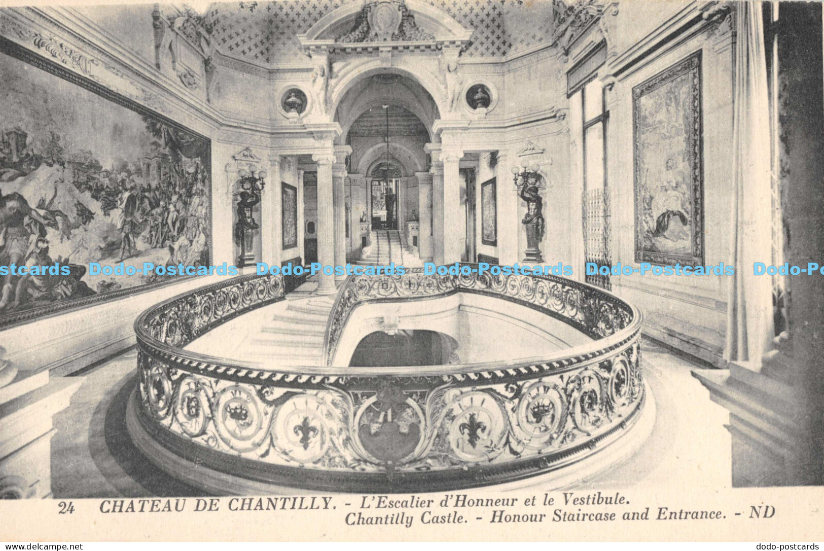 R173906 Chateau de Chantilly. Chantilly Castle. Honour Staircase and Entrance. N