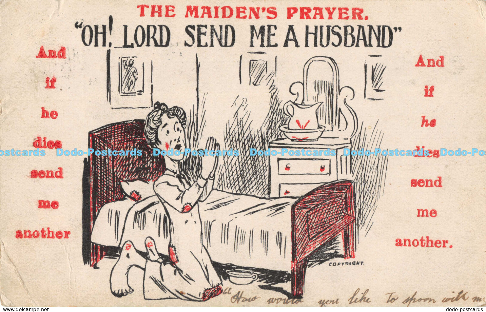 R173918 The Maidens Prayer. Oh Lord send me a husband. 1907