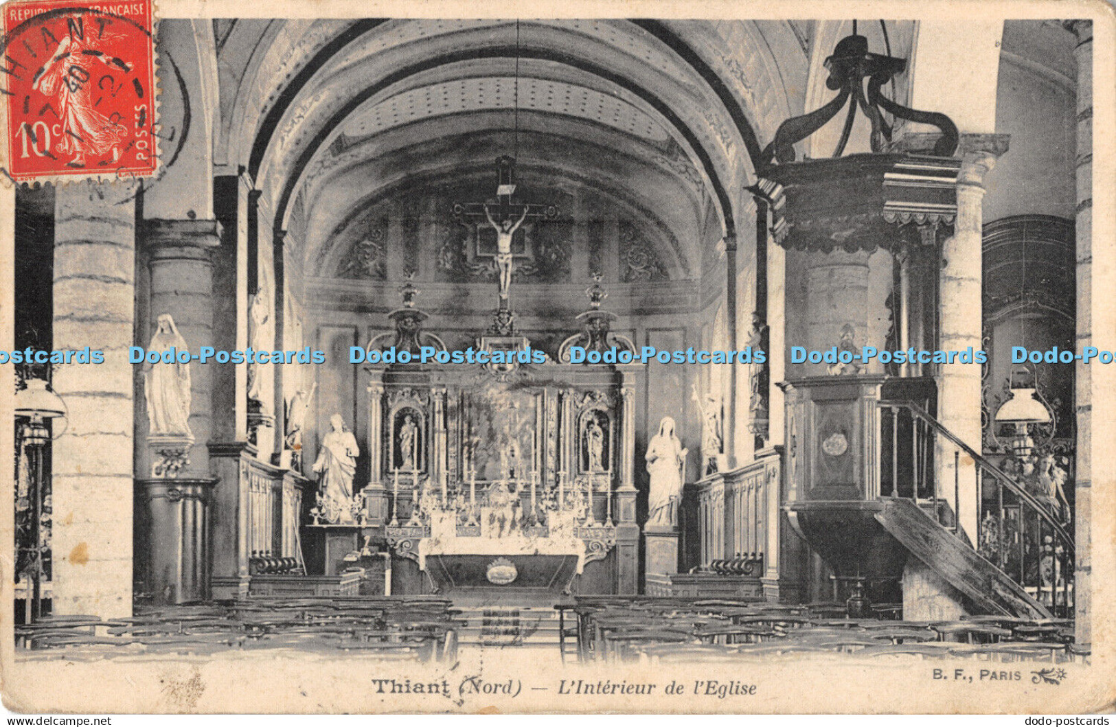 R193936 Thiant Nord LInterieur de lEglise B F 1908