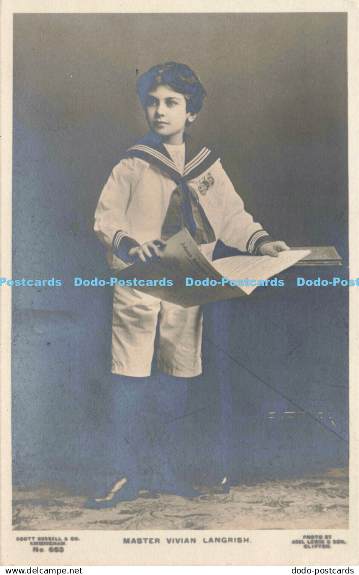 R200504 Scott Russell No 663 Master Vivian Langrish Abel Lewis Scott Russell Sco