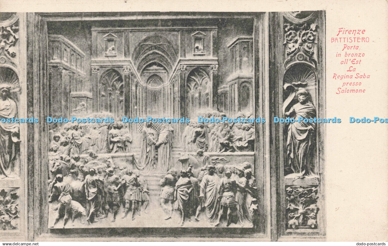 R207394 Firenze Battistero Porta in bronzo all Est La Regina Saba presso Salomon