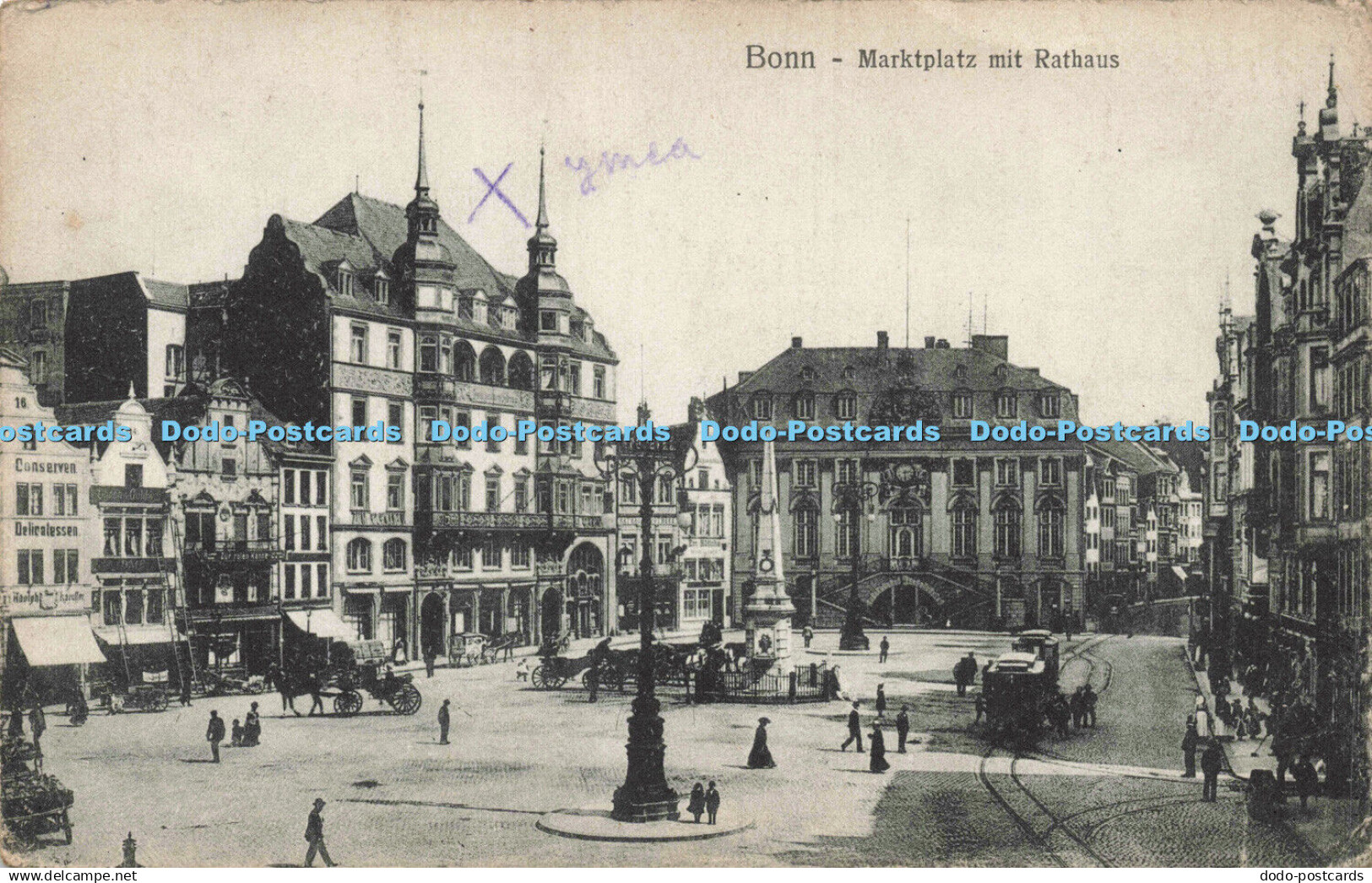 R209196 Bonn Marktplatz mit Rathaus G Schell Bonn