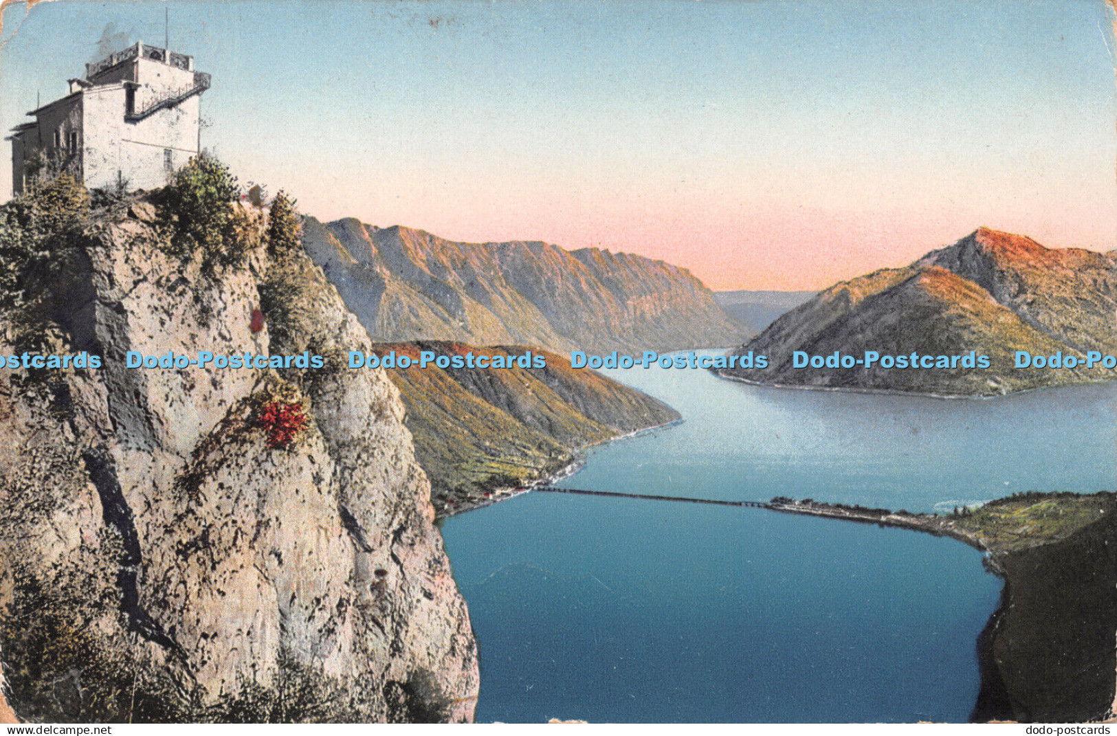 R218302 Lago de Lugano Ponte di Melide dal Monte S Salvatore Paul Bender 1911