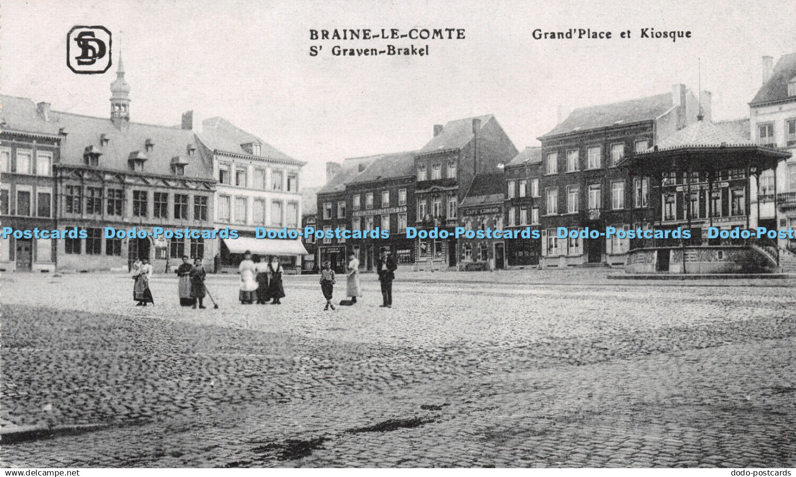 R220013 Braine Le Comte S Graven Brakel Grand Place et Kiosque S D 129 r Rogier