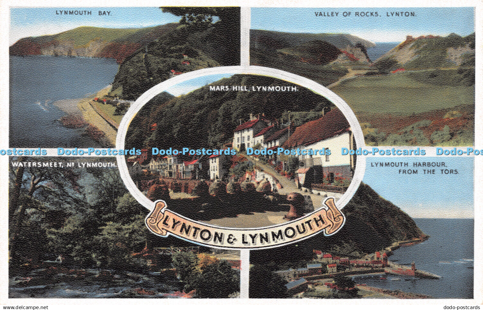 R232093 Lynton and Lynmouth Mars Hill Lynmouth Bay Valley Of Rocks Lynmouth Harb