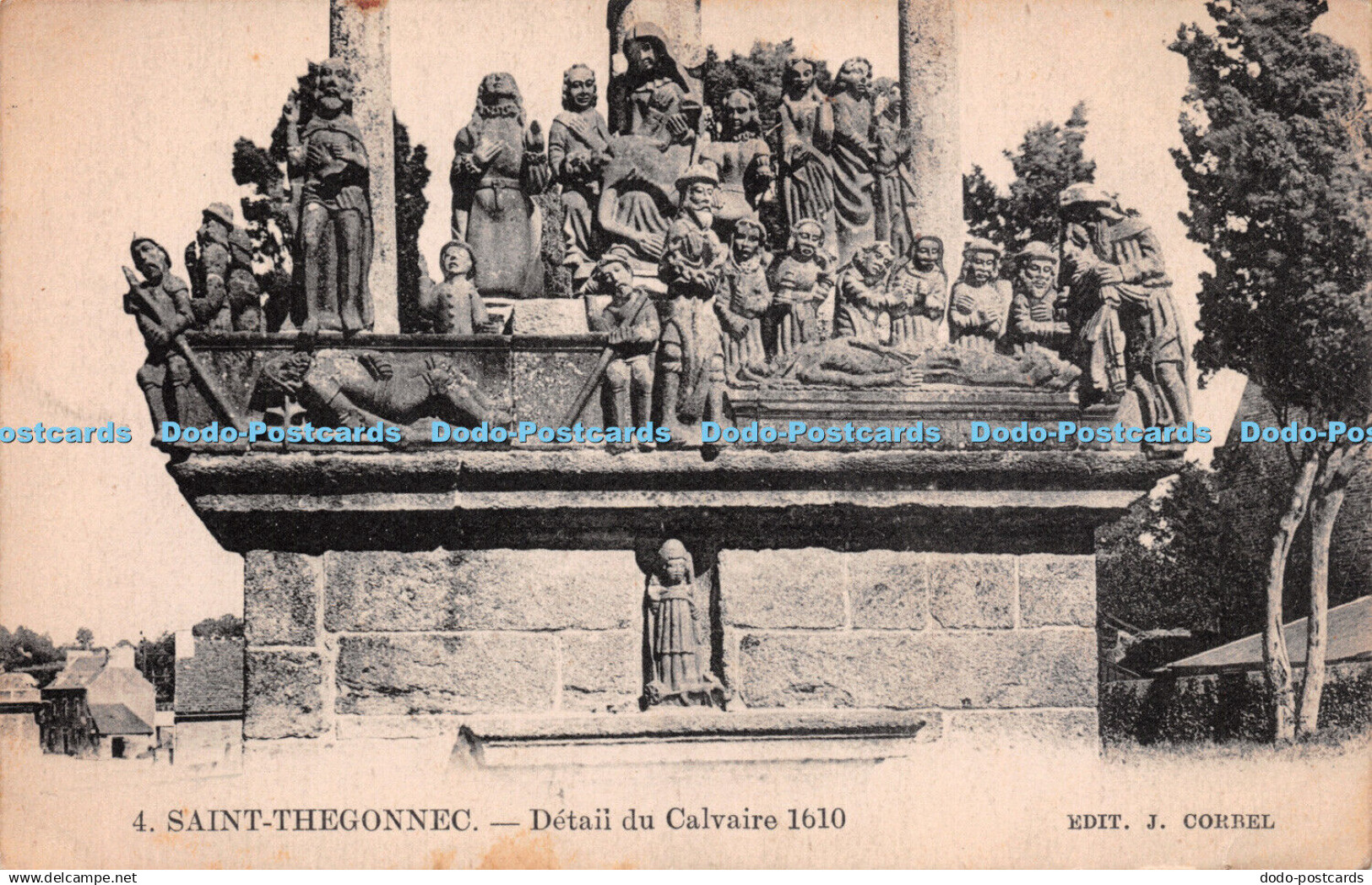 R232101 Saint Thegonnec Detail du Calvaire 1610 J Corbel Post Card