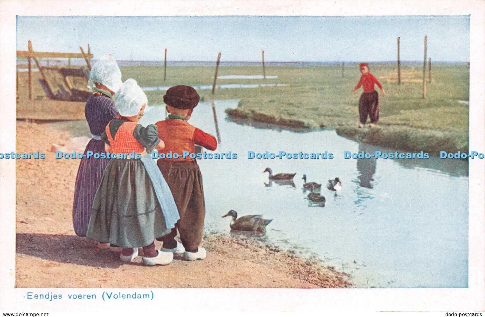 R235741 Eendjes voeren Volendam D B M 35 Holland