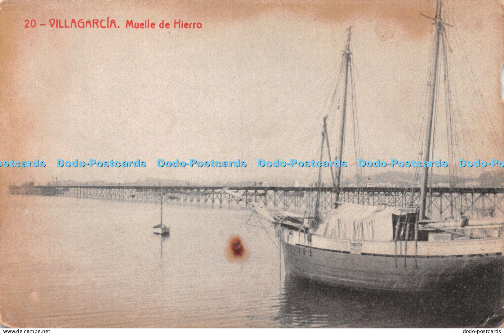 R236777 20 Villagarcia Muelle de Hierro 6176 Fototipia Thomas Edicion Eco de Aro