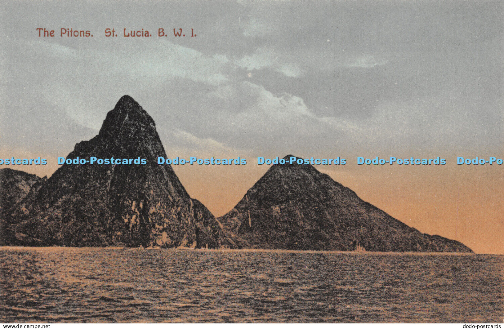 R257706 The Pitons St Lucia B W I Peter