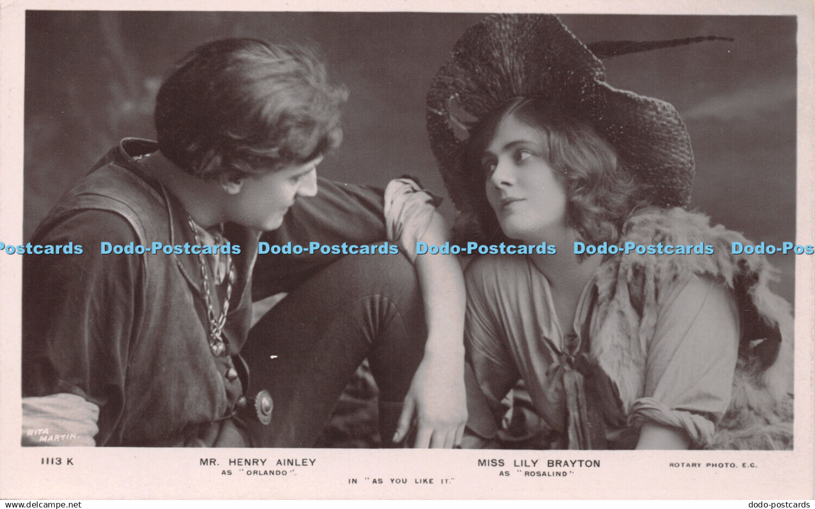 R265379 Mr Henry Ainley As Orlando Miss Lily Brayton As Rosalind Rotary Photogra