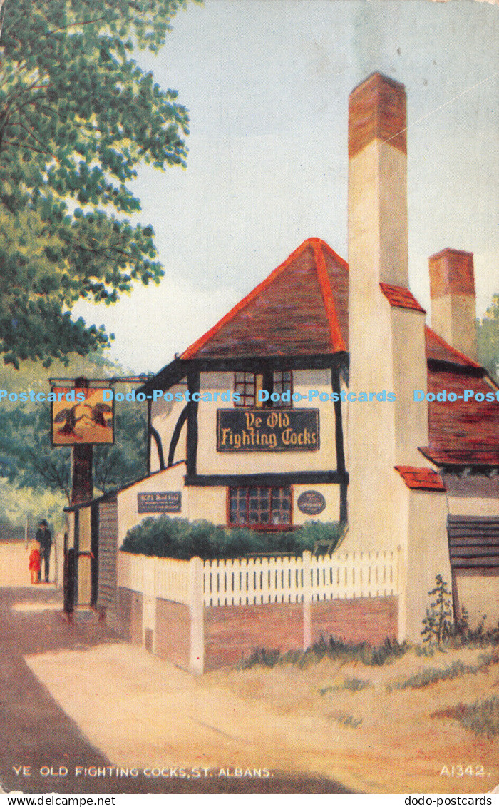 R270289 Ye Old Fighting Cocks St Albans A1342 Art Colour Reginald Riley Valentin