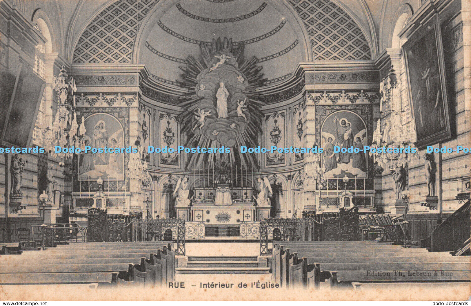 R275946 Rue Interieur de lEglise Th Lebrun a Rue