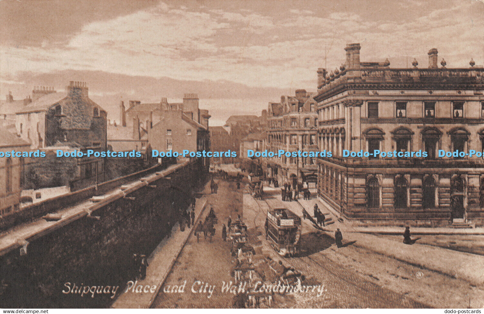 R289738 Shipquay Place and City Wall Londonderry Valentines Series