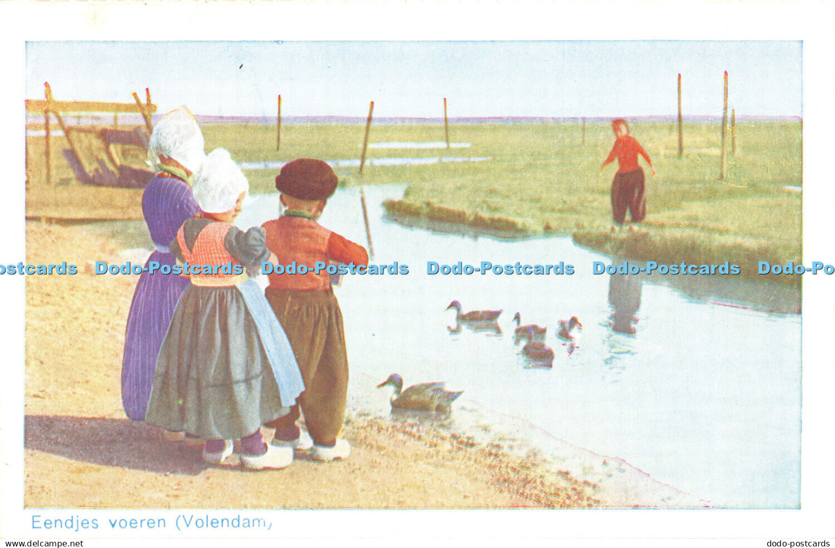 R305230 Eendjes voeren Volendam D B M 35