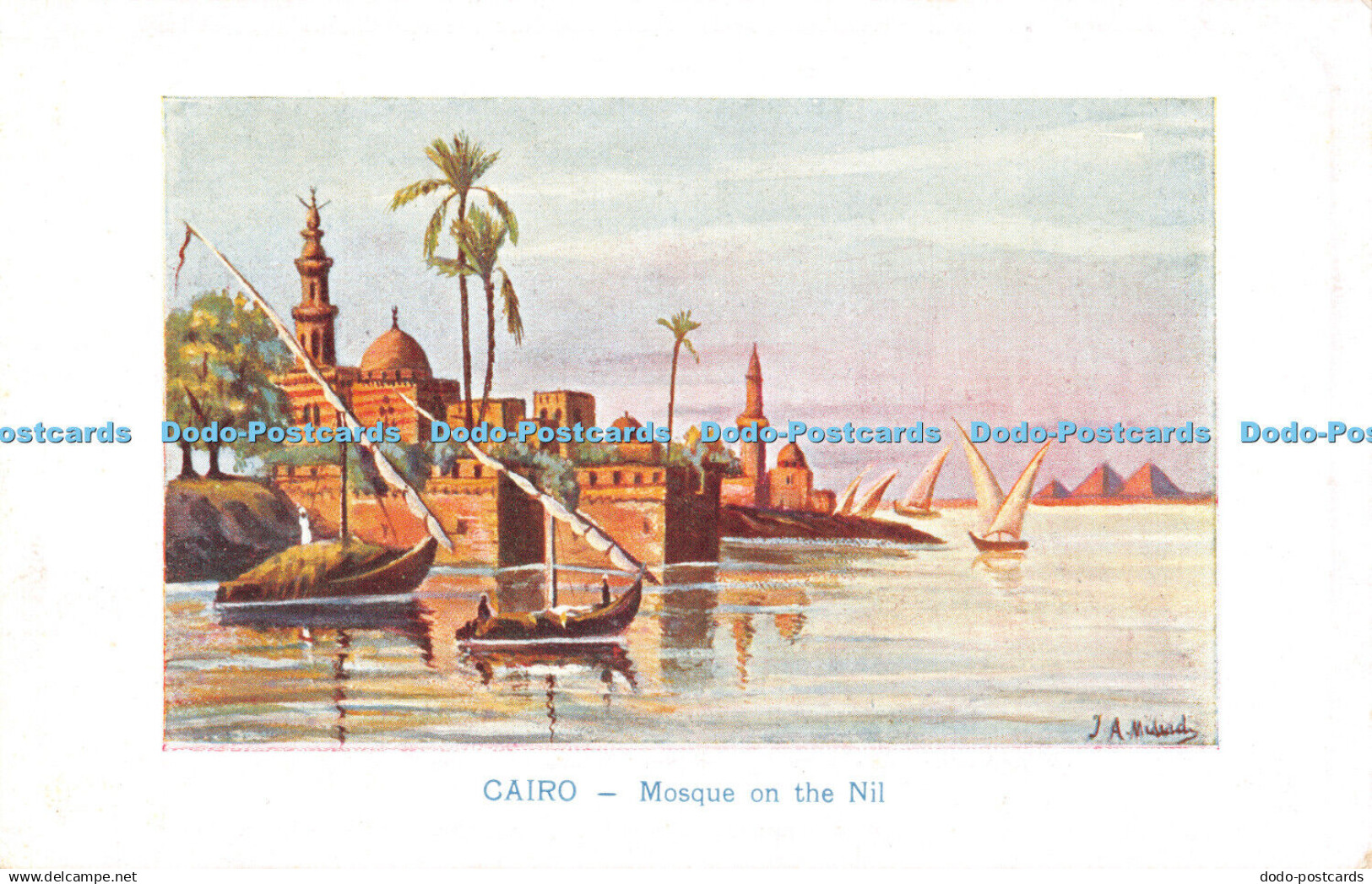 R313411 Cairo Mosque on the Nil Serie 635 3 The Cairo Postcard Trust Cairo