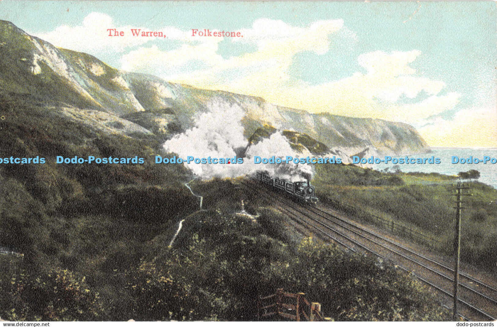 R315096 Folkestone The Warren Postcard