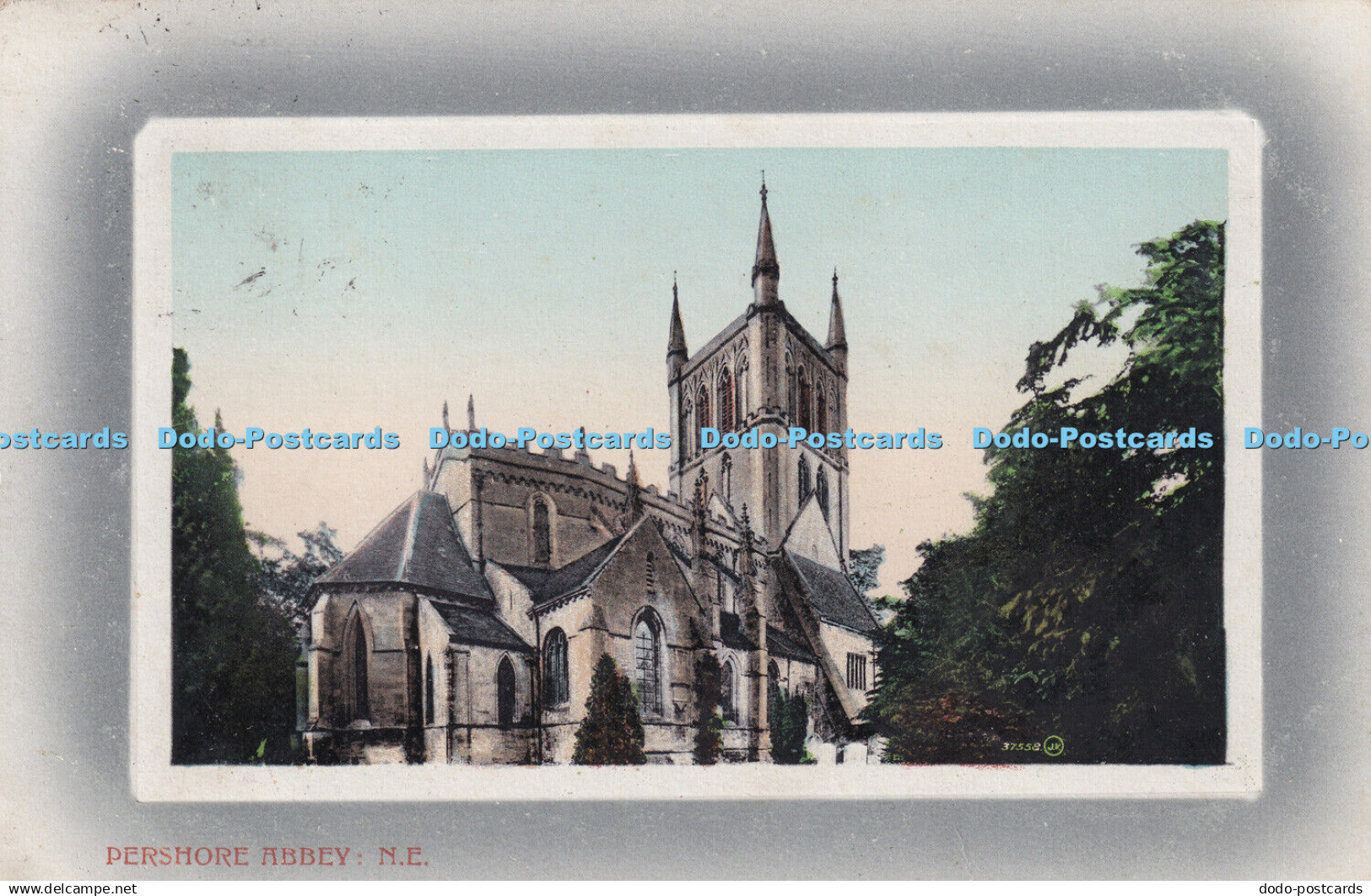 R319981 Pershore Abbey N EFearnside and Martin Stationers Pershore V and S 1910