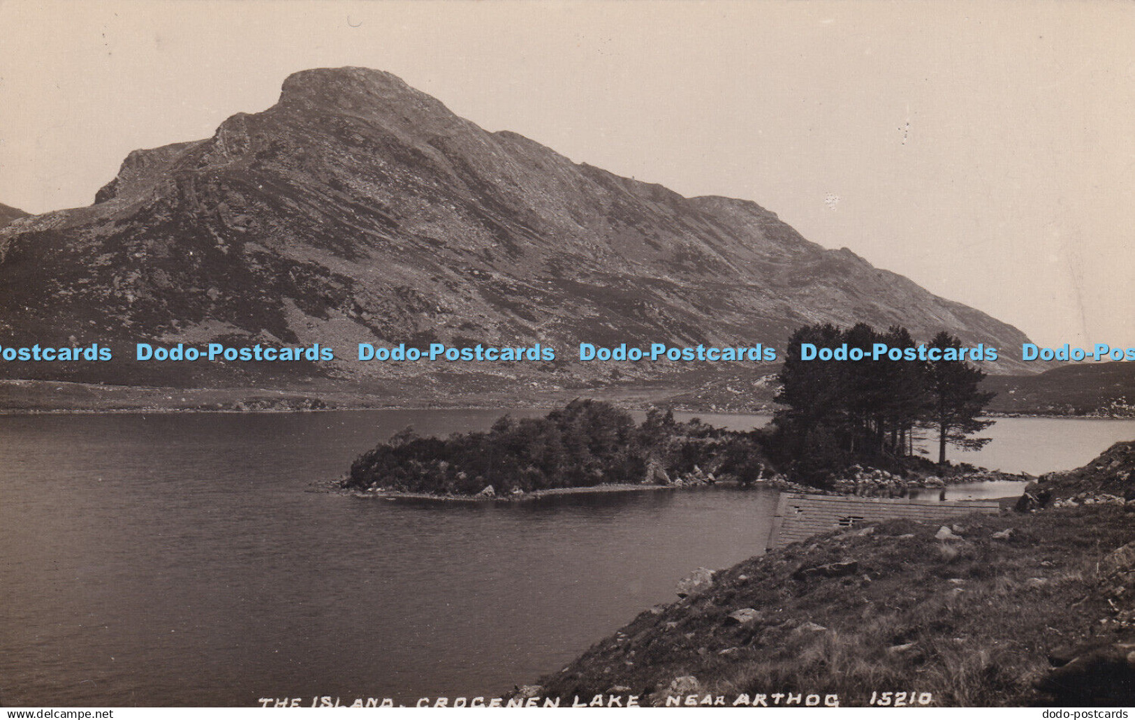 R325616 The Island Crogenen Lake near Arthog George Real Photograph Series