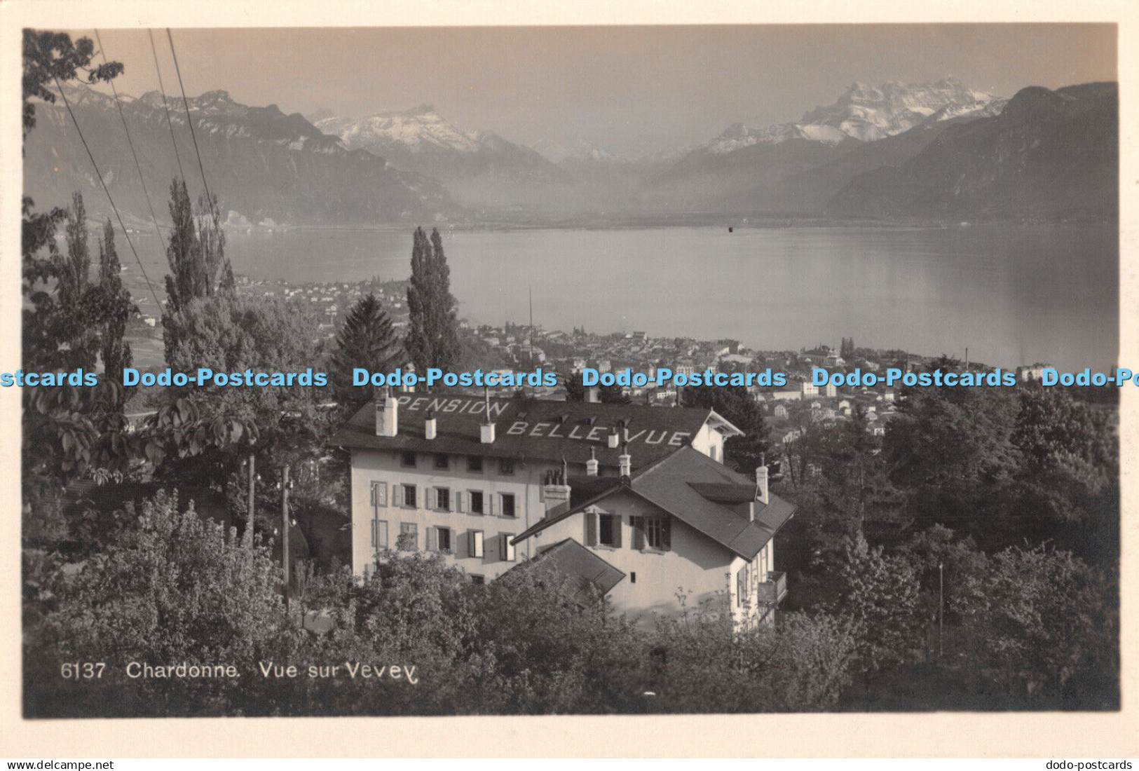 R329285 Chardonne Vue sur Vevey Phototypie